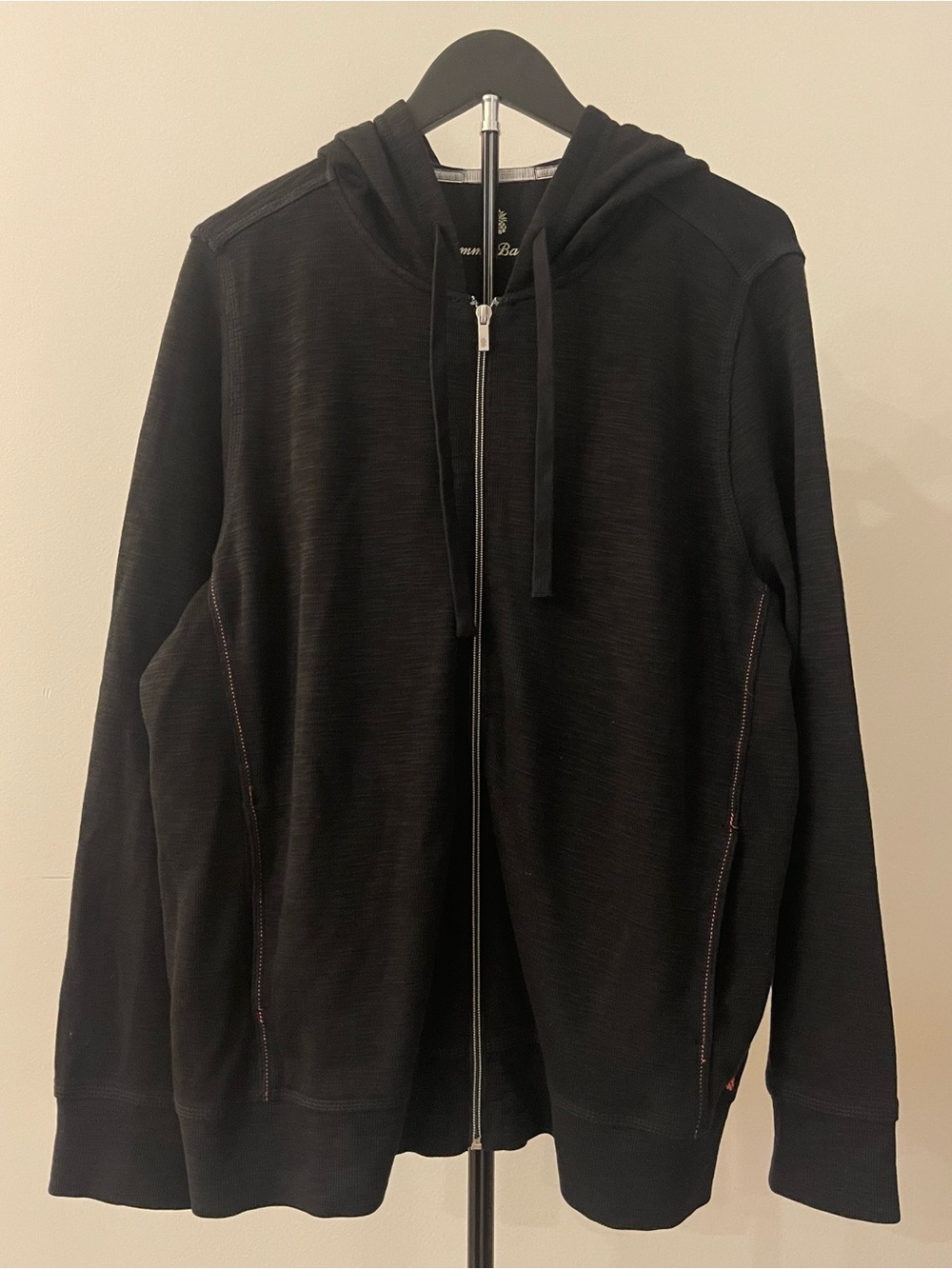 Tommy Bahama Black Full-Zip Hooded Sweater